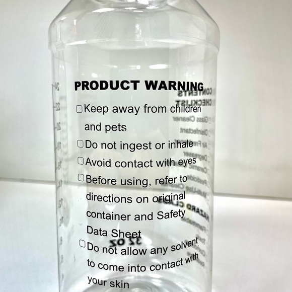 3 Pack Plastic Spray Bottles 32oz 3 Color Tops - Picture 3 of 14